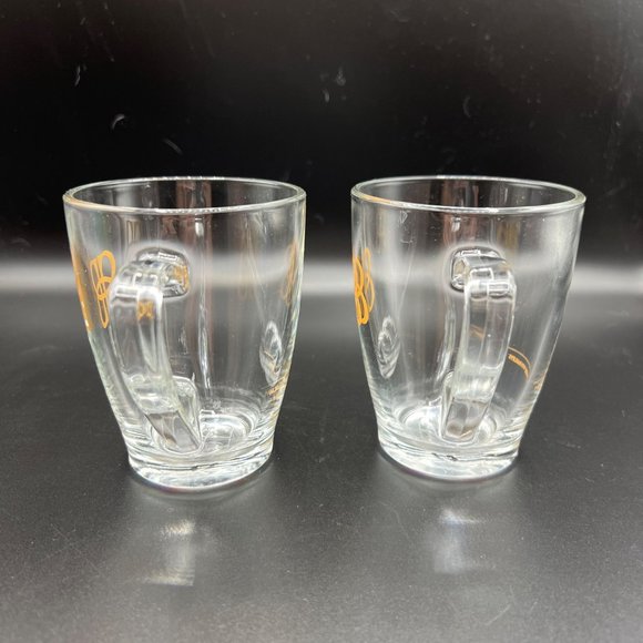 Baileys Original Irish Cream Embossed Glass Whiskey Coffee Mugs 4.5” Tall - Picture 4 of 8